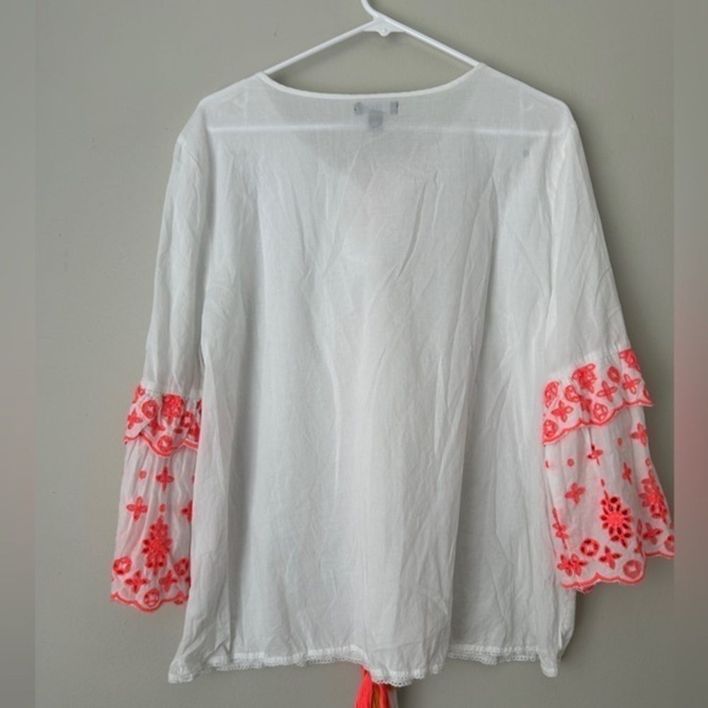 Ana White and Pink Embroidered Women's Top - Picture 8 of 12